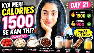 Day 21 🤔 Did I Stay Under 1500 Calories? | Weekend Food Vlog 🍓🥛