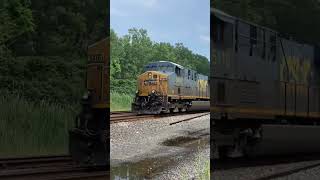 CSX 5416 leads a train with a weird Early RL 2PC K5HL #csxtransportation #train #railfan #foamer