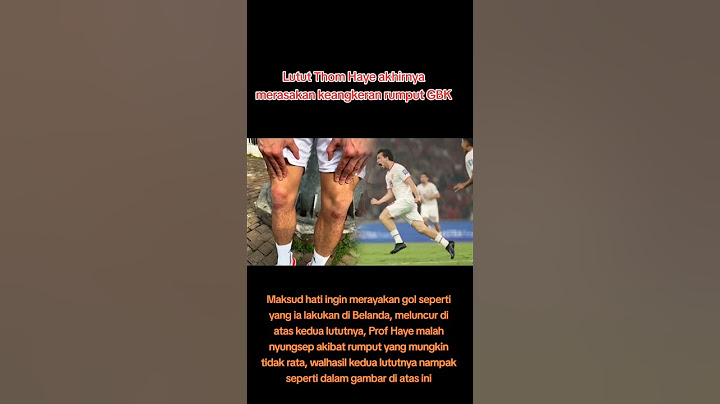 Penampakan lutut Thom Haye. yang tersakiti oleh rumpuut GBK