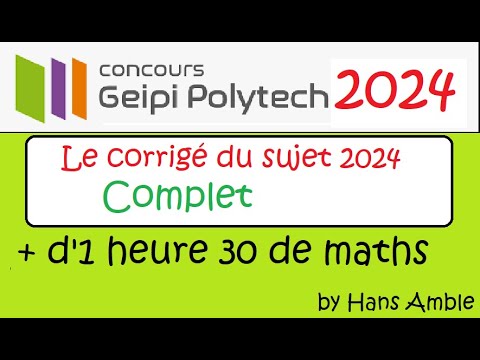 Corrigé complet — Tous les exercices