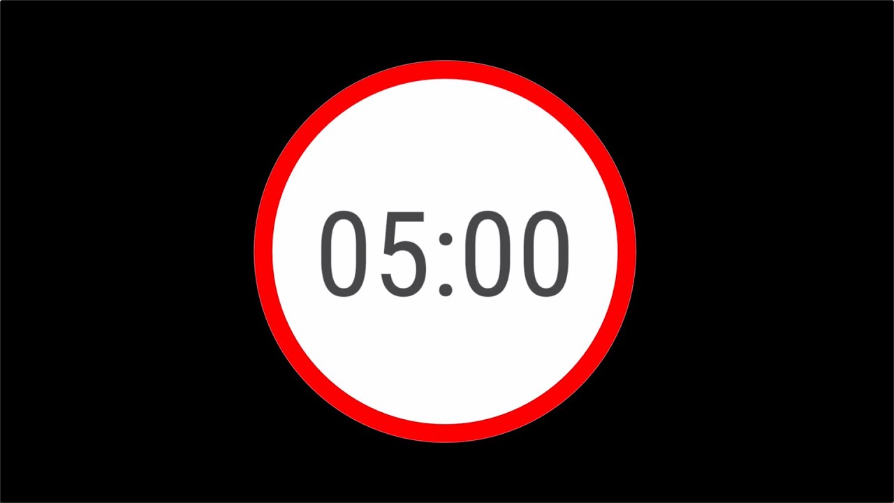 5 Minutes Timer for Video Conferences (OBS) and Moderation (Stopwatch