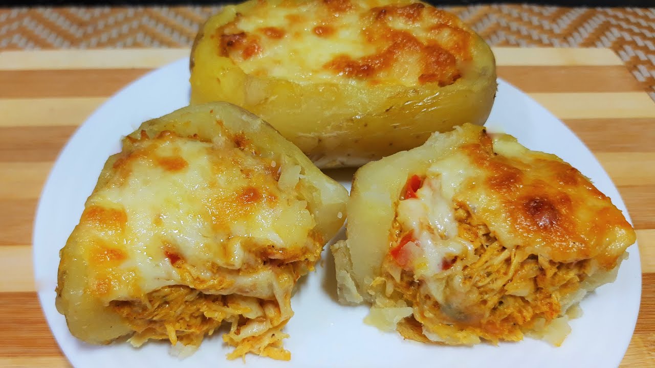 RECEITA DE BATATA Recheada GRATINADA DELICIOSA SIMPLES E FÁCIL - YouTube