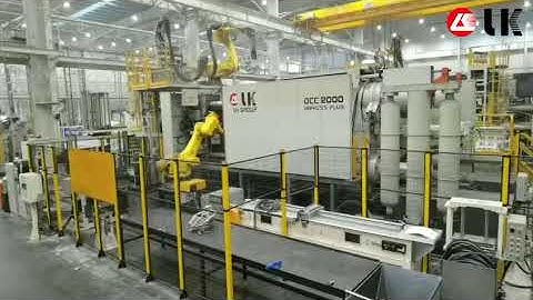 Dây chuyền đúc nhôm tự động với máy LK 2000 tấn
