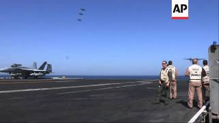 The US Department of Defense released video of US Navy aircraft conducting operations on board the U