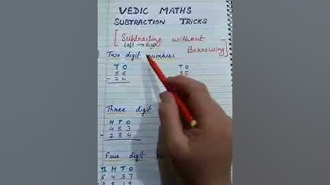Vedic Maths part 2( Subtraction Tricks)