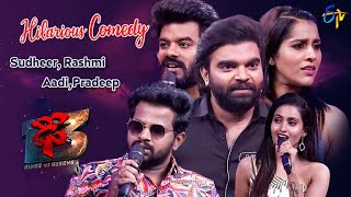 Sudheer,Rashmi,Hyper Aadi, Deepika & Pradeep | Funny Comedy | Dhee 13 | Kings vs Queens | ETV Telugu