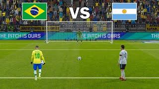 Brazil  Argentina  Final FIFA World Cup 2026 | Penalty Shootout | Neymar  Messi | PES Gameplay