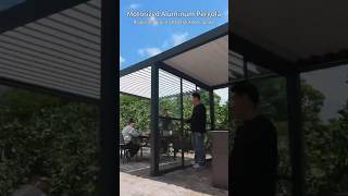 Motorized Adjustable Louver Aluminum Pergola | All Weather Backyard Patio Shelter
