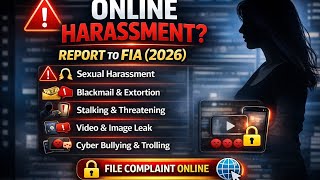 FIA Cyber Crime Online Complaint Process | Women Harassment &amp; Blackmail 2026 Pashto 