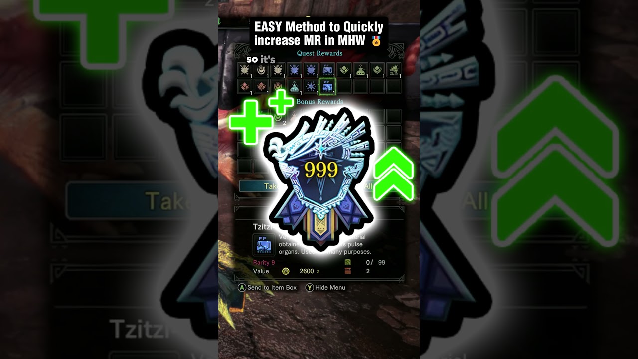 BOOST Your MR Quickly 🎖️ Monster Hunter World 