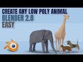 Low Poly Animals | Quick and Easy | Blender 2.8 | Basic Tutorial
