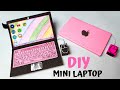 How to make mini laptop with paper and cardboard at home  diy crafts