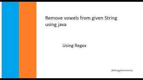Remove vowels from string using regex method in java