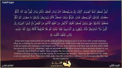 سورة البقرة 🌺 صفحة 29 من الآية 187 الي الآية 190الجزء الثاني  #يلا_نحفظ_قرآن_كريم القارئ اسلام صبحي