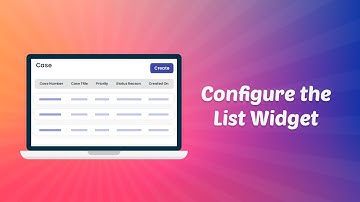 How to configure list widget in page