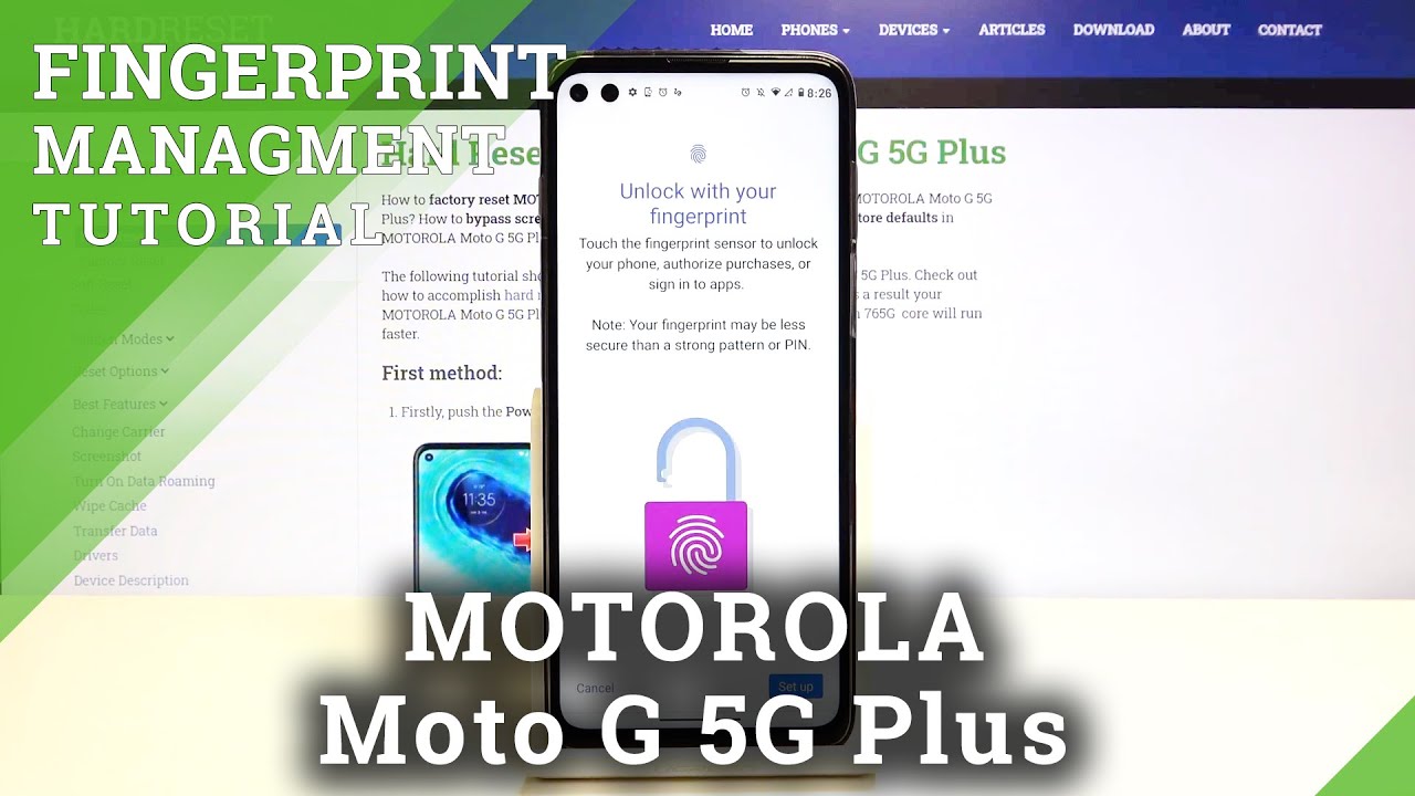 How to Add Fingerprint to MOTOROLA Moto G 5G Plus Use Fingerprint