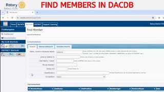 How to look up members in DACDB