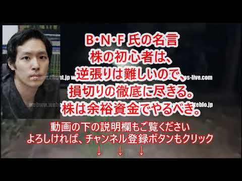 Bnf氏の名言 株の初心者は 逆張りは難しいので 損切りの徹底に尽きる 株は余裕資金でやるべき Youtube