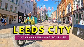 Leeds City Center [4K] Virtual Walking Tour of Leeds City, England, United Kingdom 🇬🇧