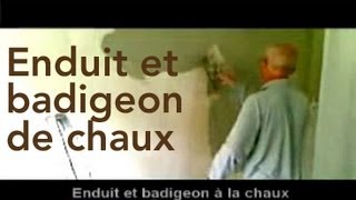 Enduit et badigeon de chaux