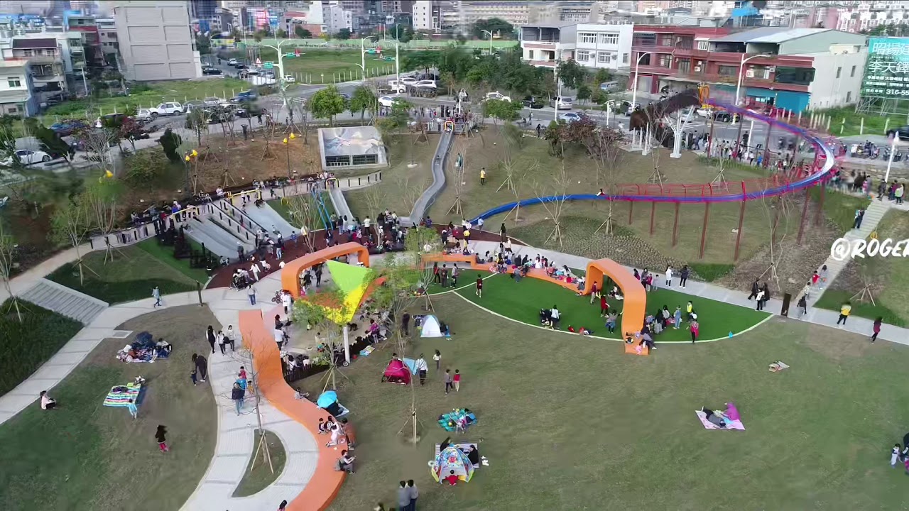 風禾公園｜50公尺滾輪溜滑梯｜空拍