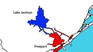 Lake Jackson, TX VS Freeport, TX mapping