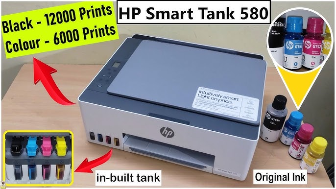 Imprimante à réservoir A4 Multifonction HP Smart Tank 580 Wifi