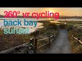 360° VR Cycling Newport Back Bay Sunset [30 MIN - NO MUSIC]