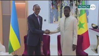Arrivée du président rwandais Paul Kagame, accueilli par le Président Diomaye Faye