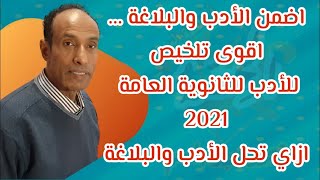 نصائح مهمة قبل دخول الامتحان | ازاي تحل وتضمن سؤال الأدب ثانوية عامة 2021