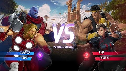 Thanos & Thor vs Ryu & Chun Li (Hardest AI) - Marvel vs Capcom Infinite