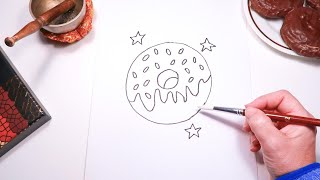How To Draw A Tumblr Donut, Relaxing And Satisfying Painting Video- Acrylic Paint Video, Fun