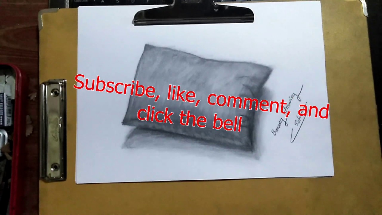 Pencil Drawing a pillow YouTube