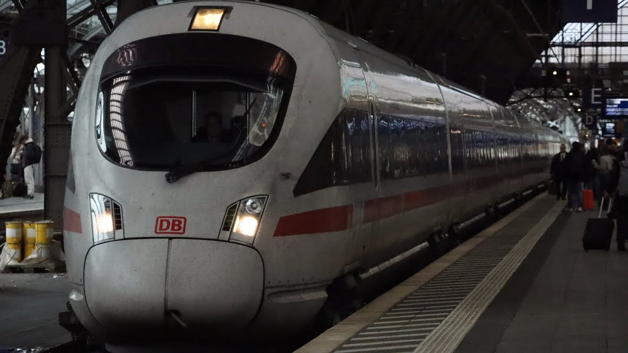 Departing Koln Hauptbahnhof on a ICE T