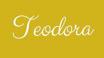 Learn how to Sign the Name Teodora Stylishly in Cursive Writing