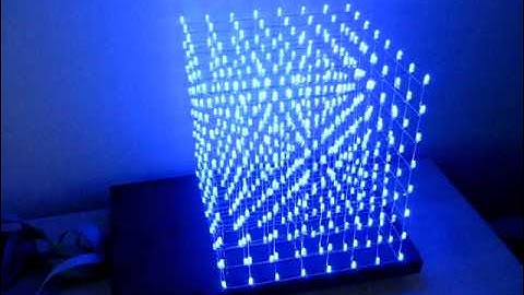 LED cube 8x8x8 demo
