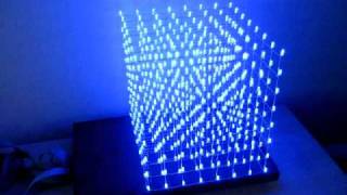 Aanvankelijk wat betreft Middelen LED cube 8x8x8 demo - YouTube