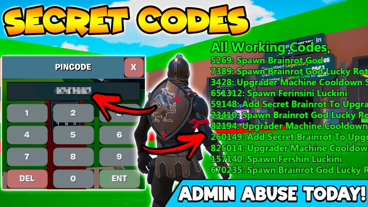 Secret. Admin Code 100 Secret Codes Fortnite Steal The Brainrot 100 New Admin Codes! (New ...