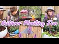 Creating a Beautiful Container Garden for My Patio | A Walk Around My Yard | Bird Feeding