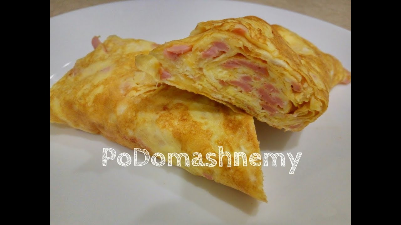 Невероятно Вкусный ЗАВТРАК. Омлет с Сыром и Колбасой на Сковороде