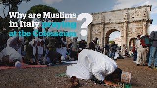 Muslims in Italy demand more mosques at Colosseum protest Resimi