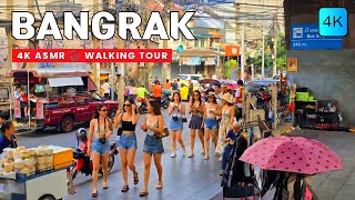 [4K] Saphan Taksin Station & Sathorn Pier Bangkok 🇹🇭 ASMR 🎧 Walking Tour