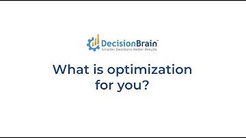 What is optimization for you?