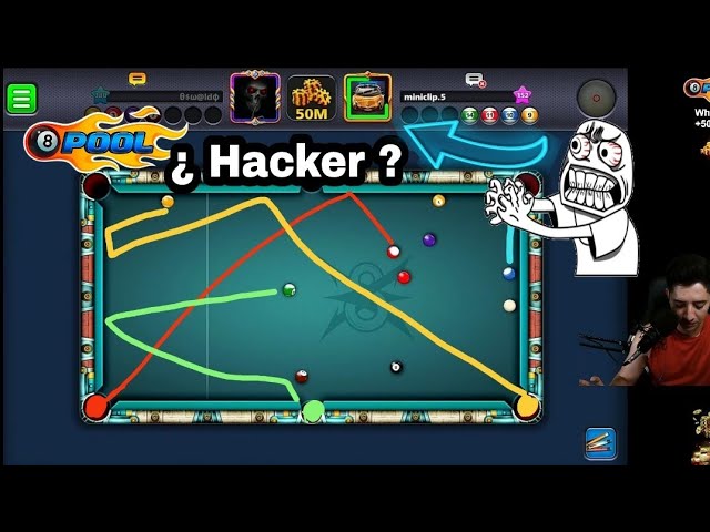 JOGANDO NA MESA DOS HACKERS • MAESTRO vs ROBÔS AO VIVO 8 BALL POOL TABELA  TRICKSHOTS 