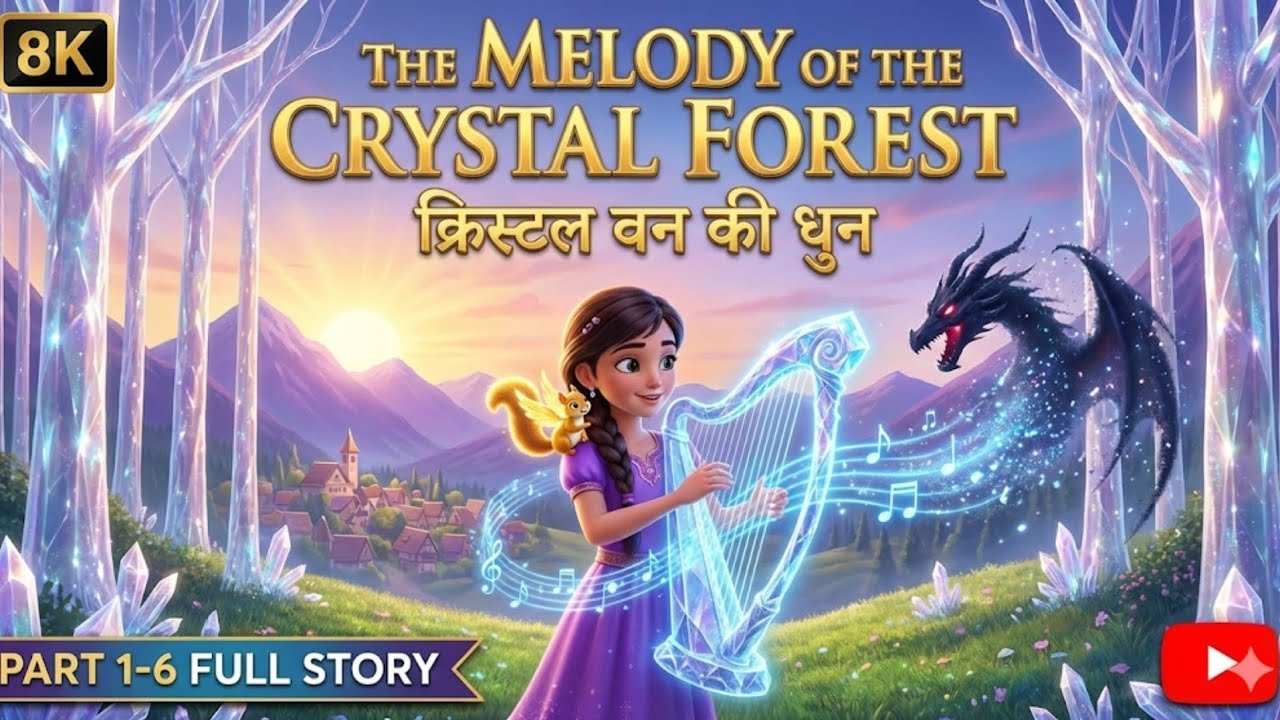 🎵 क्रिस्टल वन की धुन | The Melody of the Crystal Forest | Hindi & English Story for Kids