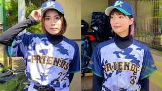 【激熱】ムコウズ対戦相手に個性溢れる野球美女コンビ発見！向スカウト動きます。