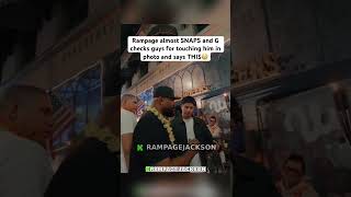 Rampage almost SNAPS and G checks guys for touching him in photo 😳 #rampagejackson #ufc
