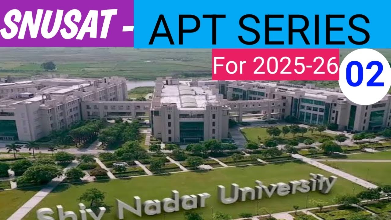 Snusat SNUSAT APT | shiv nadar university APT test | SNUSAT PREPARATION ...