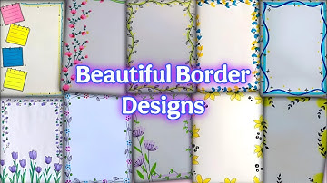 Beautiful Border Designs for School Project😍✨ Project Work Designs/Beautiful decoration ideas