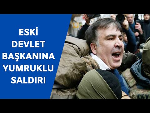 Gürcistan eski Devlet Başkanı Mihail Saakaşvili, Yunanistan'da yumruklu saldırıya uğradı